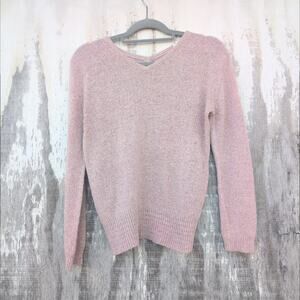 Vintage Silk Angora Rabbit Hair V Neck Soft Touch Sweater Women's Large